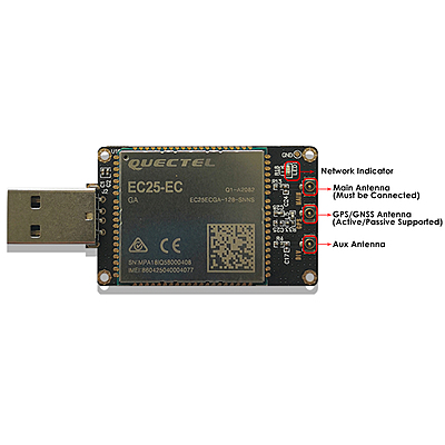 4G LTE USB Dongle with Quectel EC25 Series LCC Modem, SIM Slot, GPS, USB-A or 4PIN PH2.0 for IoT and M2M Applications 4G LTE USB Dongle with Quectel EC25 Series LCC Modem, SIM Slot, GPS, USB-A or 4PIN PH2.0 for IoT and M2M Applications