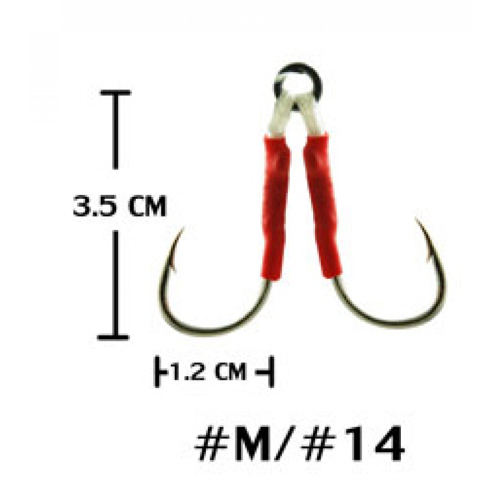 HARBOR ตาเบ็ด - รุ่น MADAI ASSIST HOOK 98-MR , M-14 (4pcs)