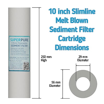 SUPERPURE 10 inch Melt Blown Sediment Filter - 5 Micron (5 Pack) SUPERPURE 10 inch Melt Blown Sediment Filter - 5 Micron (5 Pack)