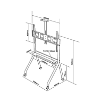 Mobile TV Stand up to 120" Screens MODEL MC-R12 | BRACKETS