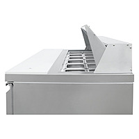 Mesa para ensaladas 2 puertas sólidas 1188 mm de frente