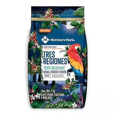 MEMBERS MARK CAFE TOSTADO Y MOLIDO TRES REGIONES 1 KG