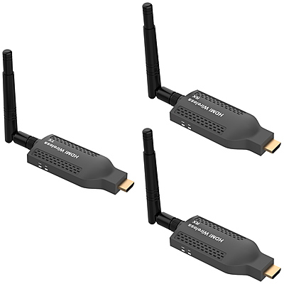Portable 4K@30Hz HDMI Extender for Laptops & Cameras – USB-C Power, 492ft Range, 1-to-4 Multi-Screen, H.265