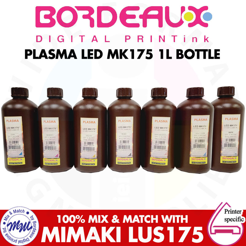 Bordeaux MK-175 LED UV Ink 1L Bottle Bordeaux MK-175 LED UV Ink 1L Bottle