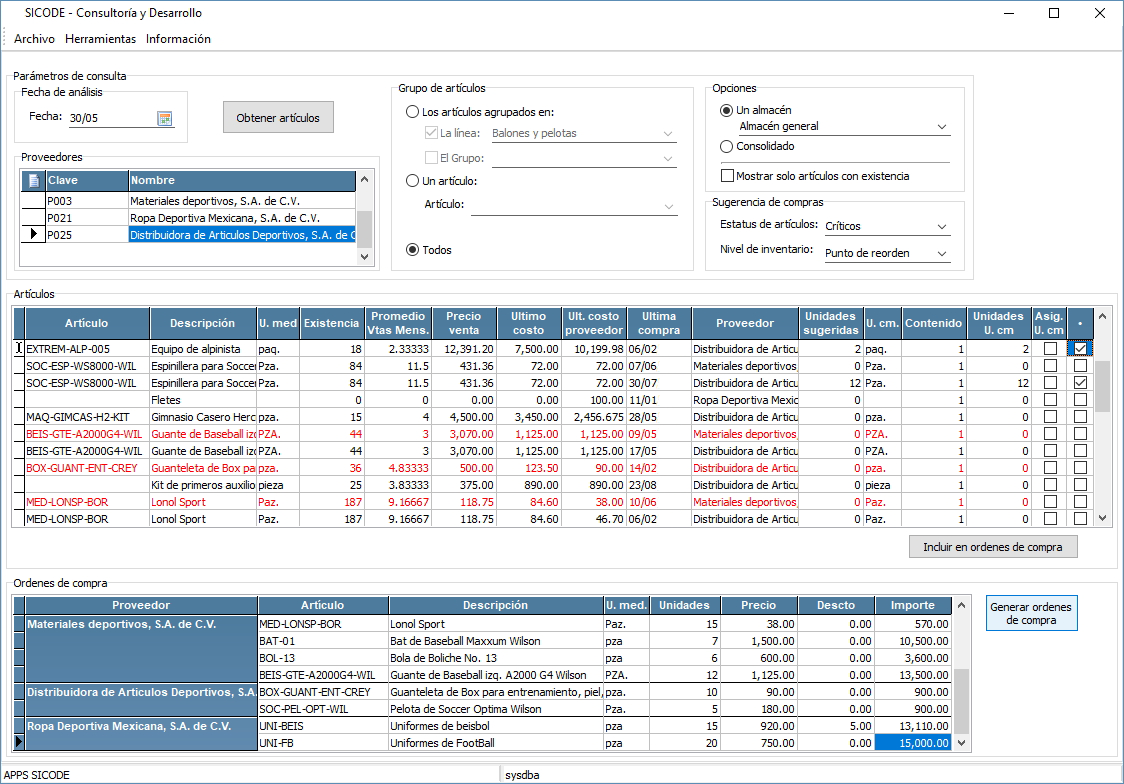 Generador de múltiples órdenes de compra
