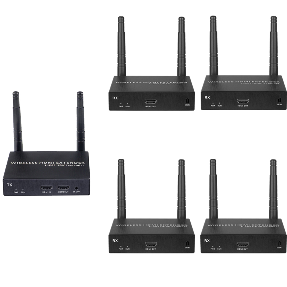 4K@30FPS Wireless HDMI Extender Kit – 328ft Range, 1-to-4 Screens, Low-Latency Streaming 4K@30FPS Wireless HDMI Extender Kit – 328ft Range, 1-to-4 Screens, Low-Latency Streaming