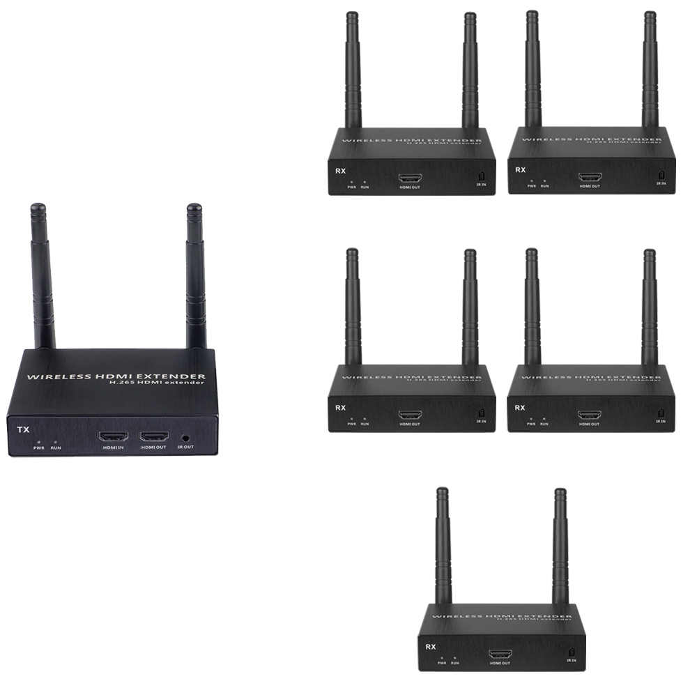 4K@30FPS Wireless HDMI Extender Kit – 656ft Range, 1-to-8 Transmission, Low Latency for Live Events