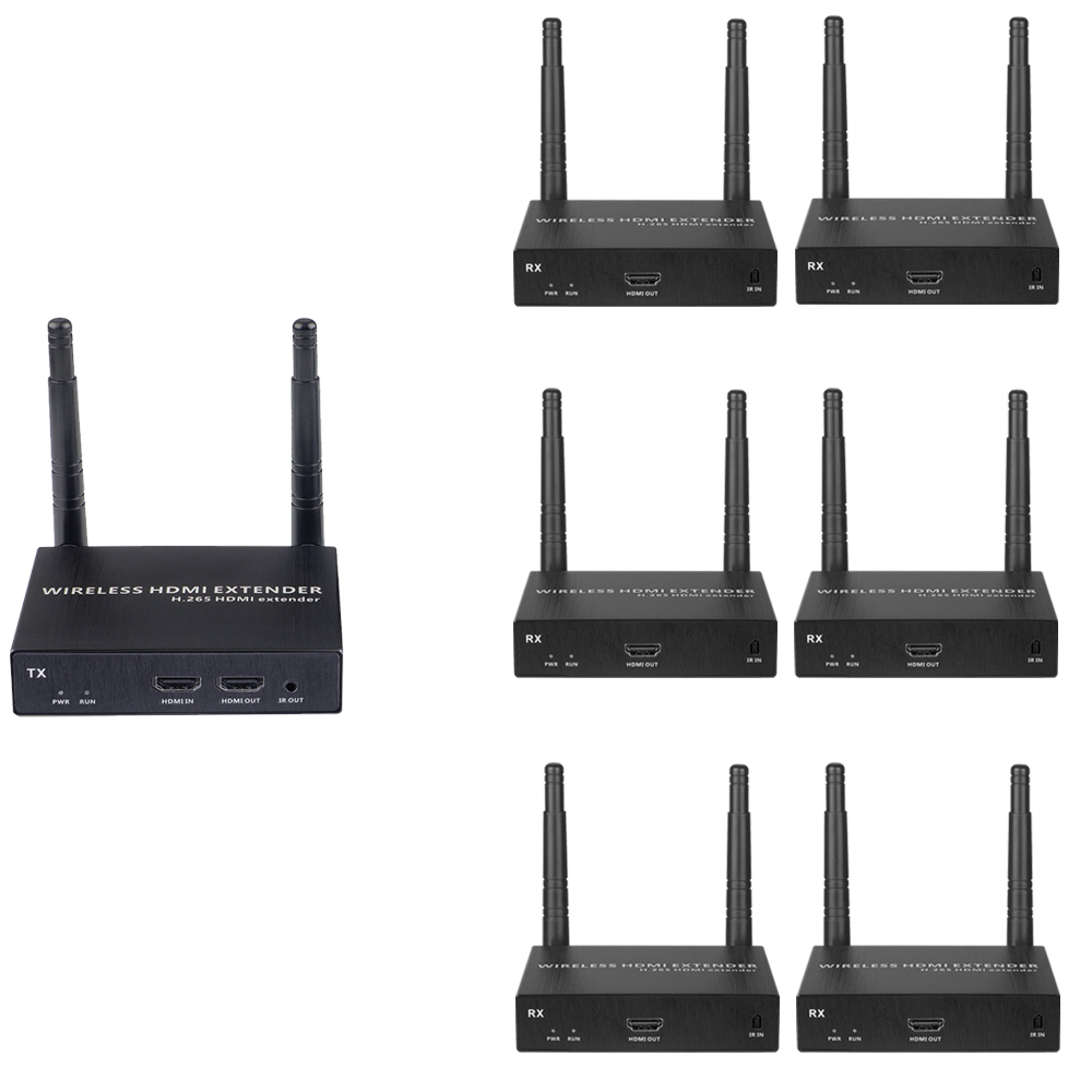 4K@30FPS Wireless HDMI & KVM Extender – 656ft, 1-to-8 Receivers, USB Control, Ultra-Low Latency