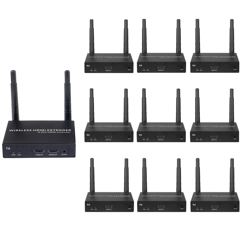 4K@30FPS Wireless HDMI & KVM Extender – 656ft, 1-to-8 Receivers, USB Control, Ultra-Low Latency