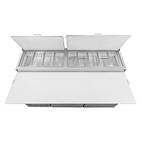 Mesa de preparación para pizzas 2 puertas sólidas 1709 mm de frente