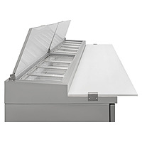 Mesa de preparación para pizzas 2 puertas sólidas 1709 mm de frente