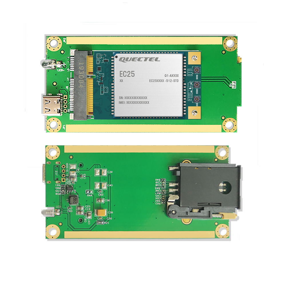 4G LTE Industrial Mini PCIe to USB Type-C 3.1 Adapter with SIM Slot – USB 2.0 Interface for Quectel EC25/EC20, Ideal for IoT, Raspberry Pi, Industrial Networking