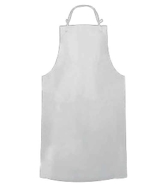 MANDIL DE PVC BLANCO