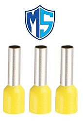MS Bootlace Ferrules 2.5 mm - Yellow