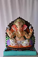 Double Load Mhaisuri Ganpati | POP Ganpati | 18 Inches Height | MSKK-0004-POP-18-DOUBL-PSKK-DNOA