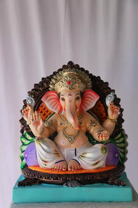 Double Load Mhaisuri Ganpati | POP Ganpati | 18 Inches Height | MSKK-0004-POP-18-DOUBL-PSKK-DNOA
