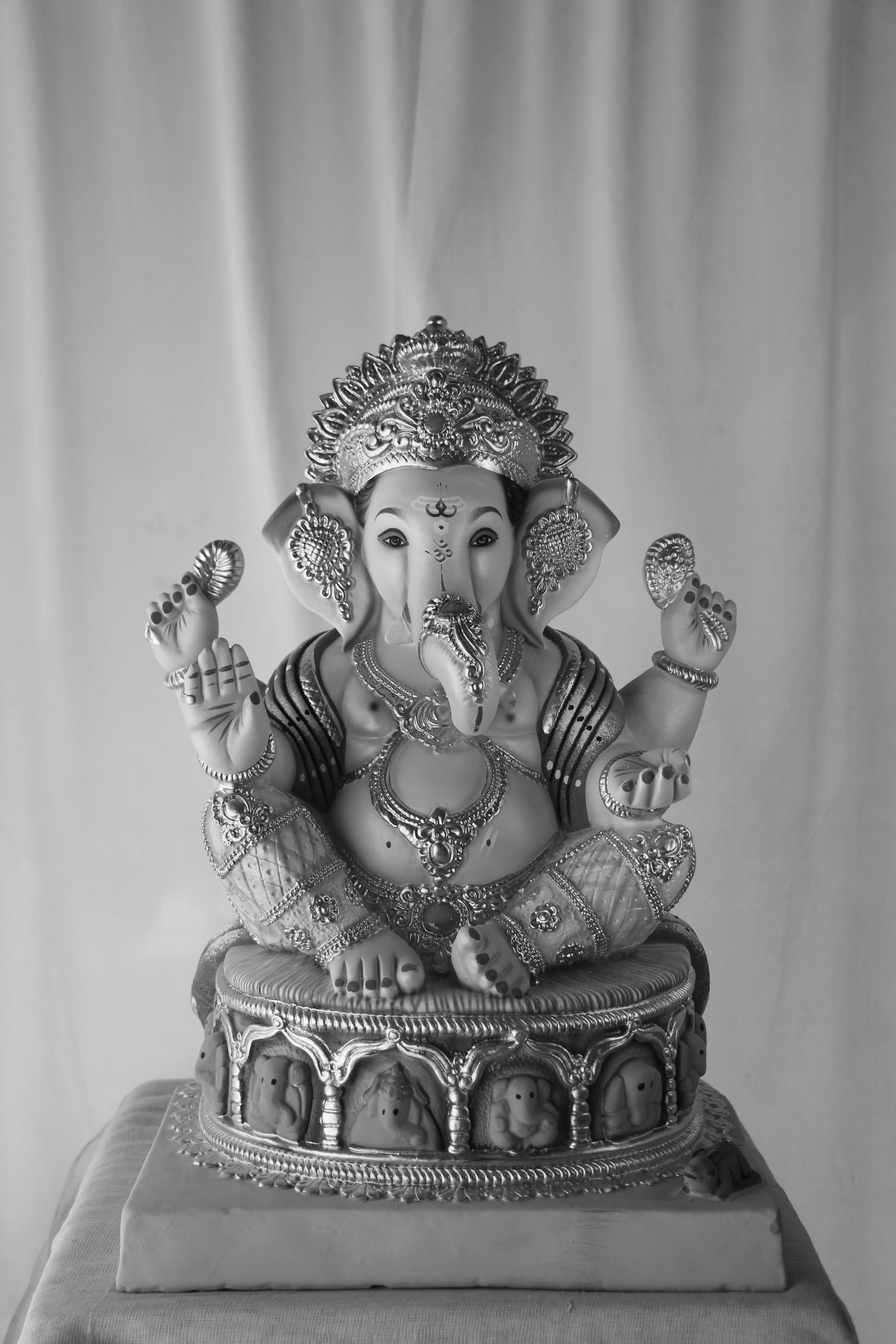 Ashtvinayak Ganpati | POP Ganpati | 20 Inches Height | MSKK-0011-POP-20-ASHTV-PSKK-DNOA
