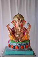 Ashtvinayak Ganpati | POP Ganpati | 20 Inches Height | MSKK-0011-POP-20-ASHTV-PSKK-DNOA