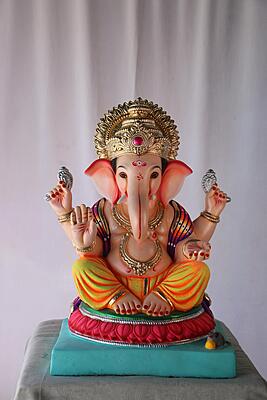 Kamal Mhaisuri Ganpati | POP Ganpati | 19 Inches Height | MSKK-0013-POP-19-KAMAL-PSKK-DNOA