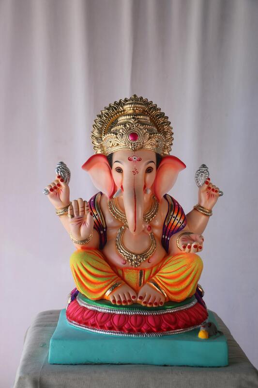 Kamal Mhaisuri Ganpati | POP Ganpati | 19 Inches Height | MSKK-0013-POP-19-KAMAL-PSKK-DNOA