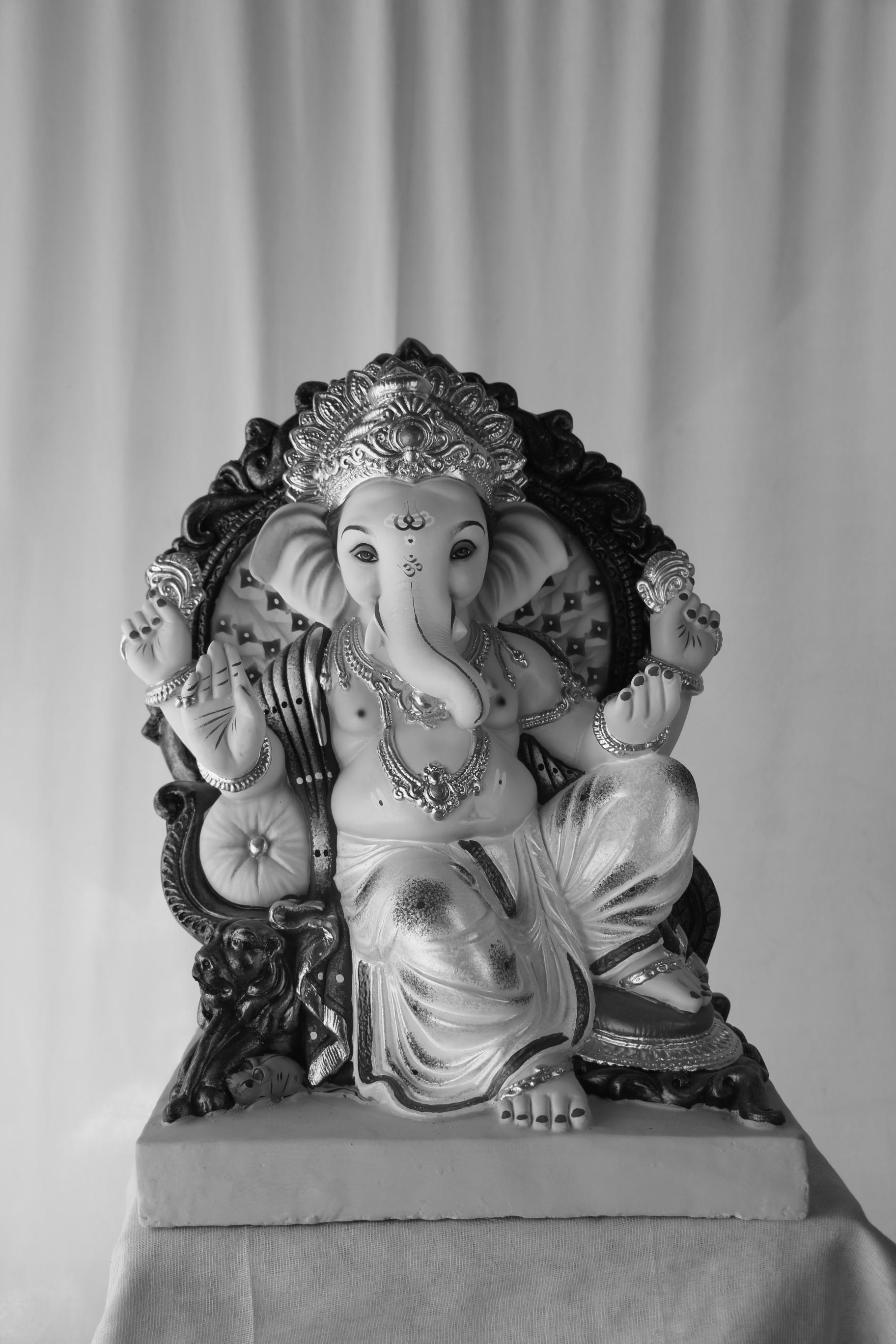 Vaadya Furniture Ganpati | POP Ganpati | 20 Inches Height | MSKK-0022-POP-20-VAADY-PSKK-DNOA