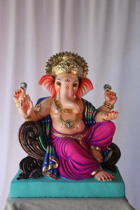 Saavkar Ganpati | POP Ganpati | 20 Inches Height | MSKK-0025-POP-20-SAAVK-PSKK-DNOA Saavkar Ganpati | POP Ganpati | 20 Inches Height | MSKK-0025-POP-20-SAAVK-PSKK-DNOA