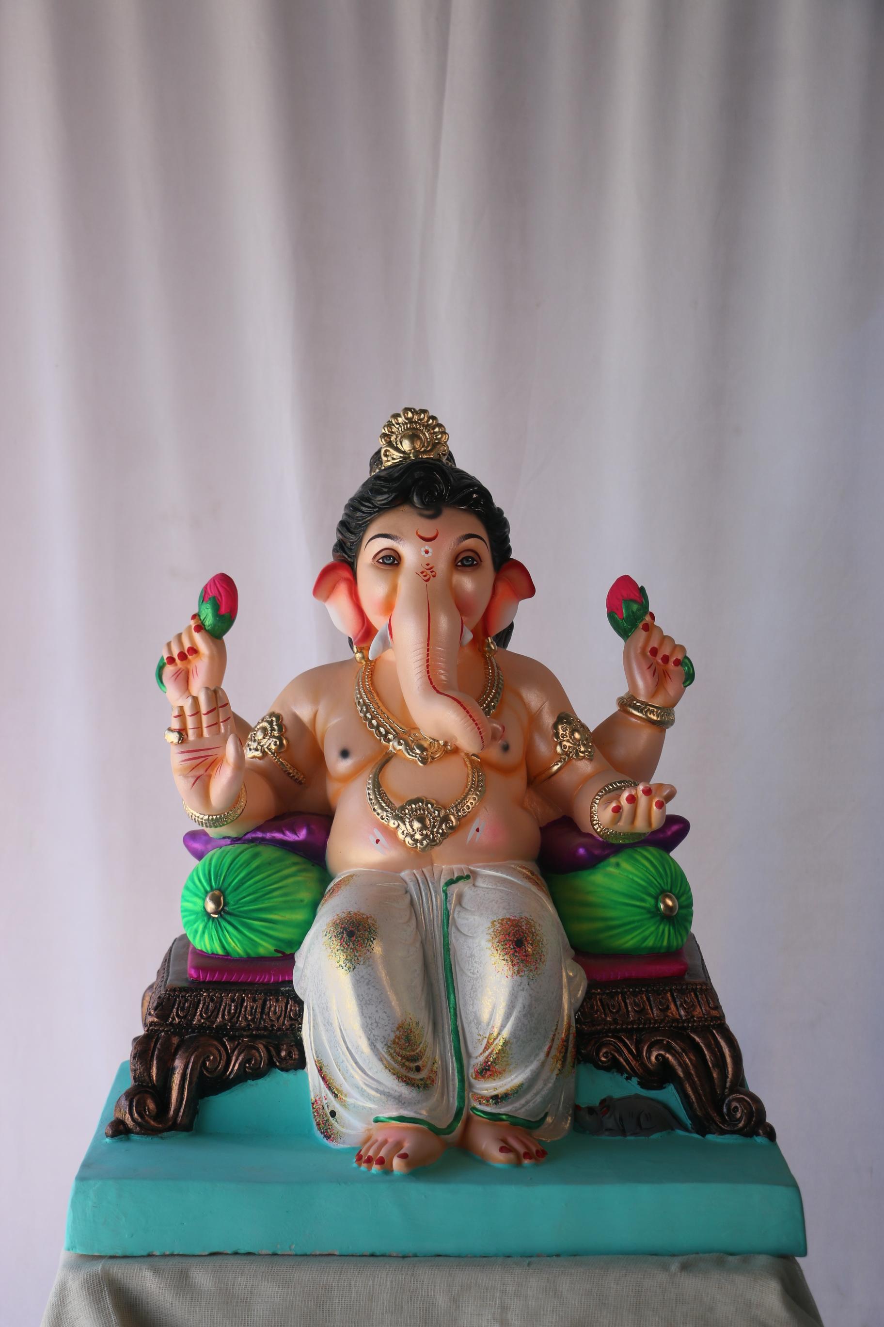 Baal Ganesh Furniture Ganpati | POP Ganpati | 19 Inches Height | MSKK-0030-POP-19-BAALG-PSKK-DNOA