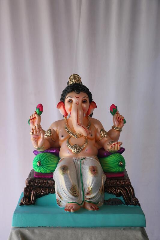 Baal Ganesh Furniture Ganpati | POP Ganpati | 19 Inches Height | MSKK-0030-POP-19-BAALG-PSKK-DNOA