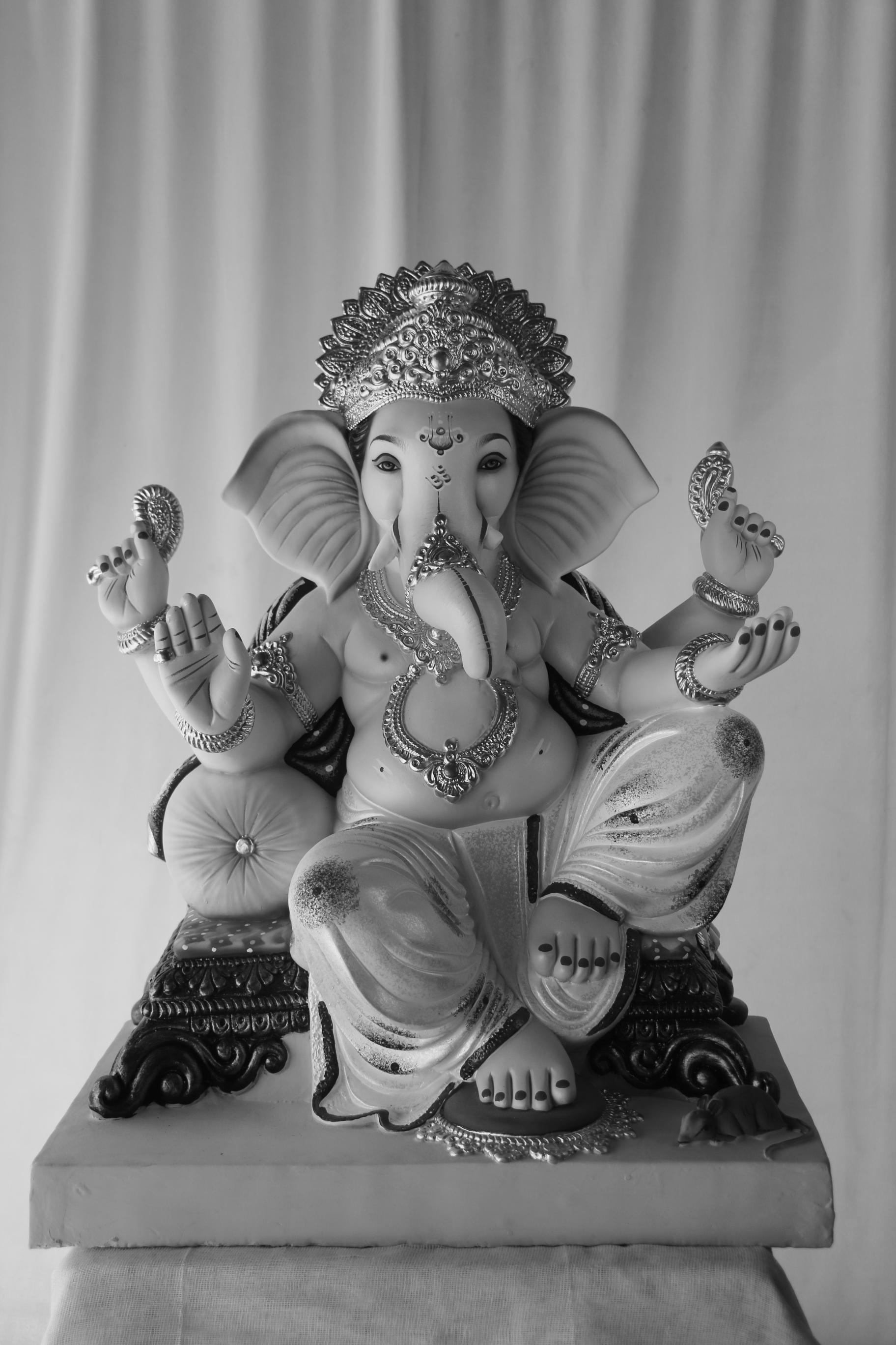 Single Load Ganpati | POP Ganpati | 25 Inches Height | MSKK-0035-POP-25-SINGL-PSKK-DNOA