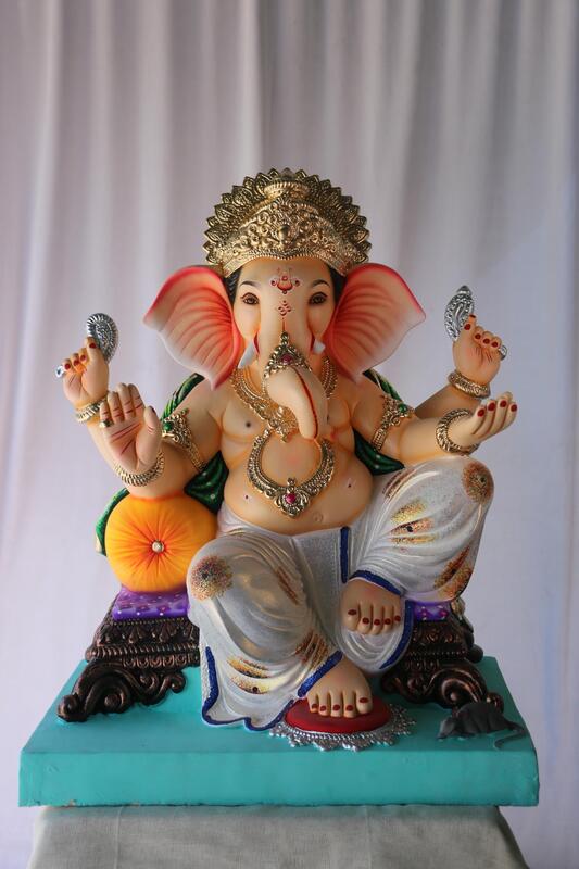 Single Load Ganpati | POP Ganpati | 25 Inches Height | MSKK-0035-POP-25-SINGL-PSKK-DNOA