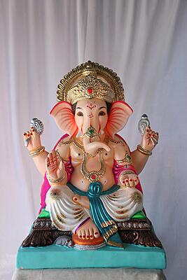 Motha Philips Ganpati | POP Ganpati | 24 Inches Height | MSKK-0037-POP-24-MOTHA-PSKK-DNOA