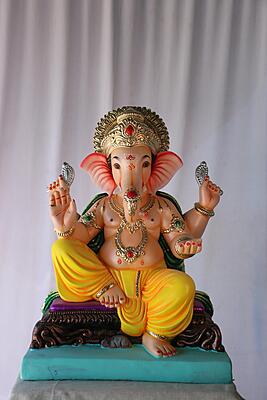 K K Weling Ganpati | POP Ganpati | 21 Inches Height | MSKK-0039-POP-21-KKWEL-PSKK-DNOA