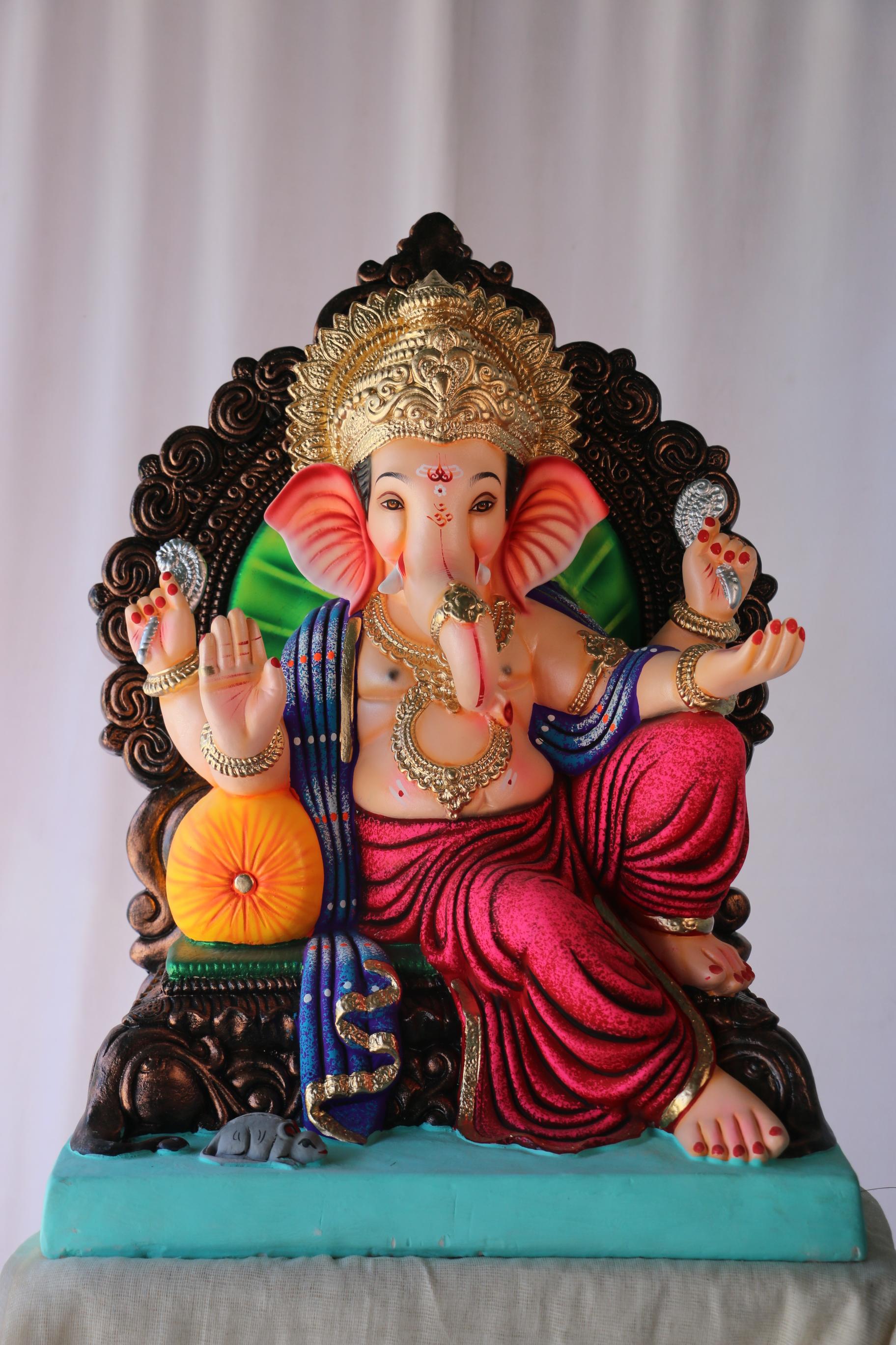 Aadvi Koch Furniture Ganpati | POP Ganpati | 21 Inches Height | MSKK-0042-POP-21-AADVI-PSKK-DNOA
