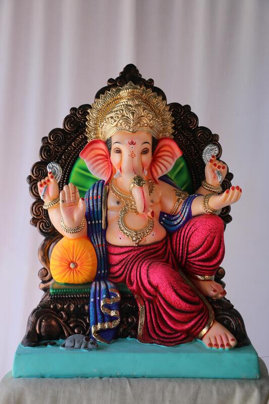 Aadvi Koch Furniture Ganpati | POP Ganpati | 21 Inches Height | MSKK-0042-POP-21-AADVI-PSKK-DNOA