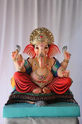 Double Load Mhaisuri Ganpati | POP Ganpati | 23 Inches Height | MSKK-0043-POP-23-DOUBL-PSKK-DNOA