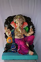 Hatti Prabhaval Navin Ganpati | POP Ganpati | 24 Inches Height | MSKK-0044-POP-24-HATTI-PSKK-DNOA