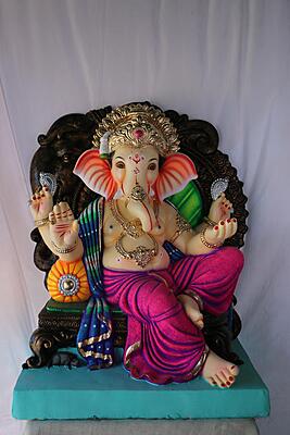 Hatti Prabhaval Navin Ganpati | POP Ganpati | 24 Inches Height | MSKK-0044-POP-24-HATTI-PSKK-DNOA