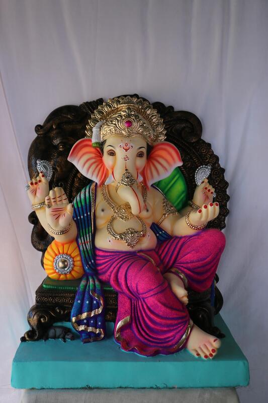 Hatti Prabhaval Navin Ganpati | POP Ganpati | 24 Inches Height | MSKK-0044-POP-24-HATTI-PSKK-DNOA
