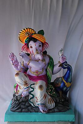 Kanha Ganpati | POP Ganpati | 25 Inches Height | MSKK-0045-POP-25-KANHA-PSKK-DNOA