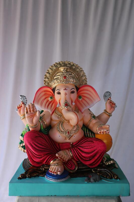Motha Kaan Ganpati | POP Ganpati | 23 Inches Height | MSKK-0049-POP-23-MOTHA-PSKK-DNOA