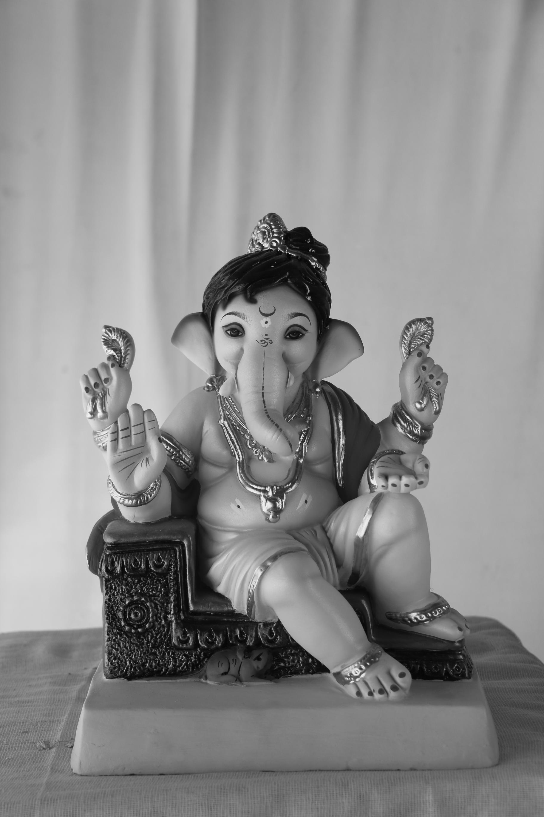 Baal Ganesh Ganpati | POP Ganpati | 13 Inches Height | MSKK-0057-POP-13-BAALG-PSKK-DNOA