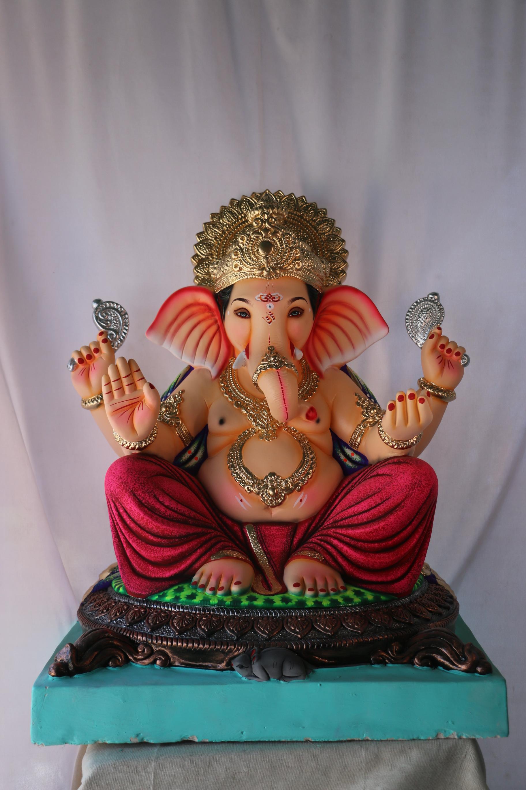 Navin Mhaisuri Ganpati | POP Ganpati | 25 Inches Height | MSKK-0062-POP-25-NAVIN-PSKK-DNOA