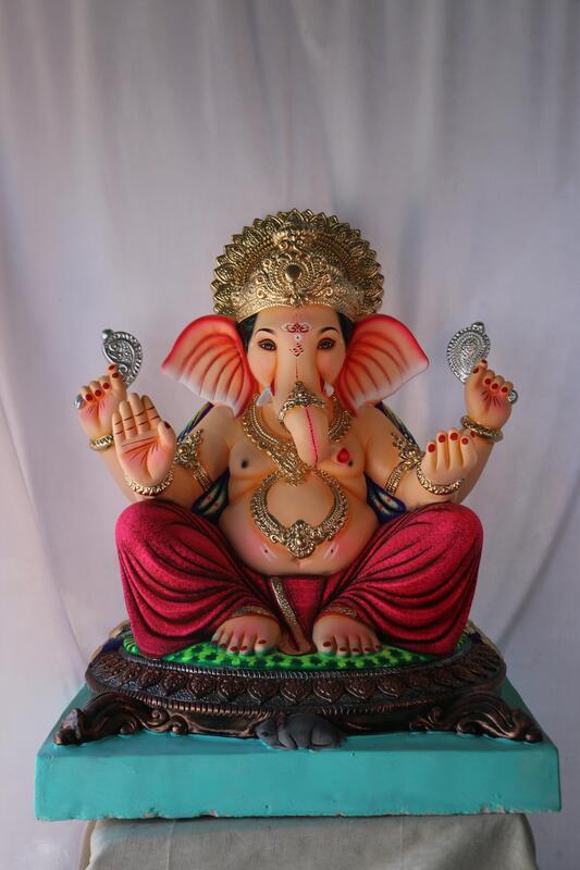 Navin Mhaisuri Ganpati | POP Ganpati | 25 Inches Height | MSKK-0062-POP-25-NAVIN-PSKK-DNOA