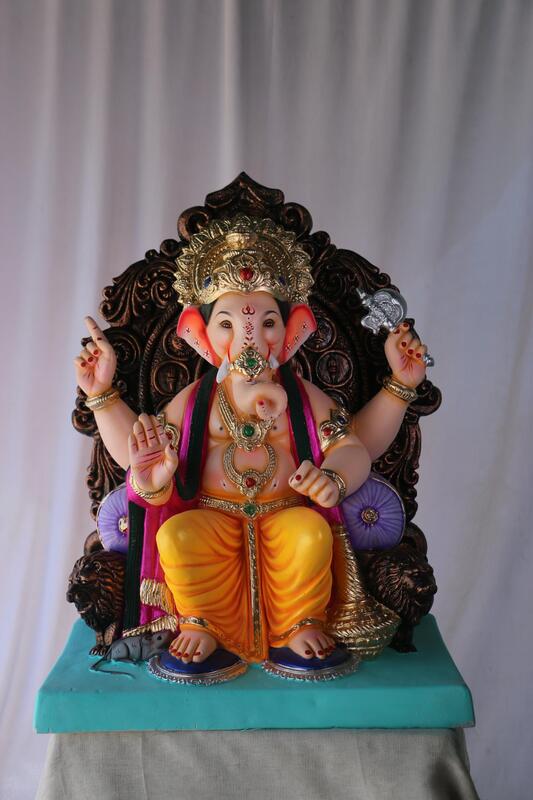 laalbaugcha Raja Ganpati | POP Ganpati | 24 Inches Height | MSKK-0064-POP-24-LAALB-PSKK-DNOA