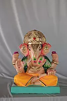Dagdusheth Ganpati | Shadu Mati Ganpati | 16 Inches Height | MSKK-0006-SHA-16-DAGDU-PSKK-DNOA