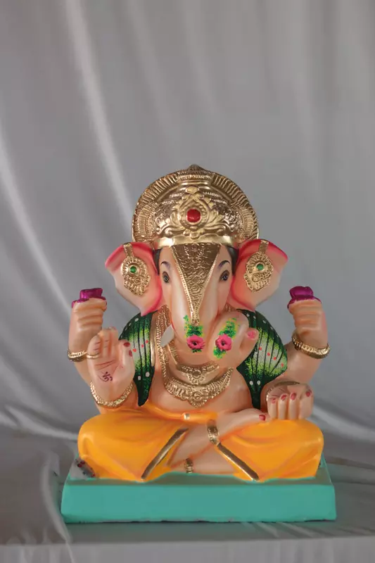 Dagdusheth Ganpati | Shadu Mati Ganpati | 16 Inches Height | MSKK-0006-SHA-16-DAGDU-PSKK-DNOA