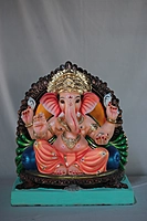 Double Load Mhaisuri Ganpati | Eco Friendly Shadu Mati Ganpati | 16 Inches Height | MSKK-0007-SHA-16-DOUBL-PSKK-DNOA