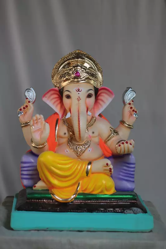 Double Load Shivrekar Ganpati | Shadu Mati Ganpati | 16 Inches Height | MSKK-0016-SHA-16-DOUBL-PSKK-DNOA