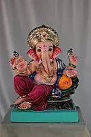 Khade Furniture Ganpati | Shadu Mati Ganpati | 18 Inches Height | MSKK-0020-SHA-18-KHADE-PSKK-DNOA