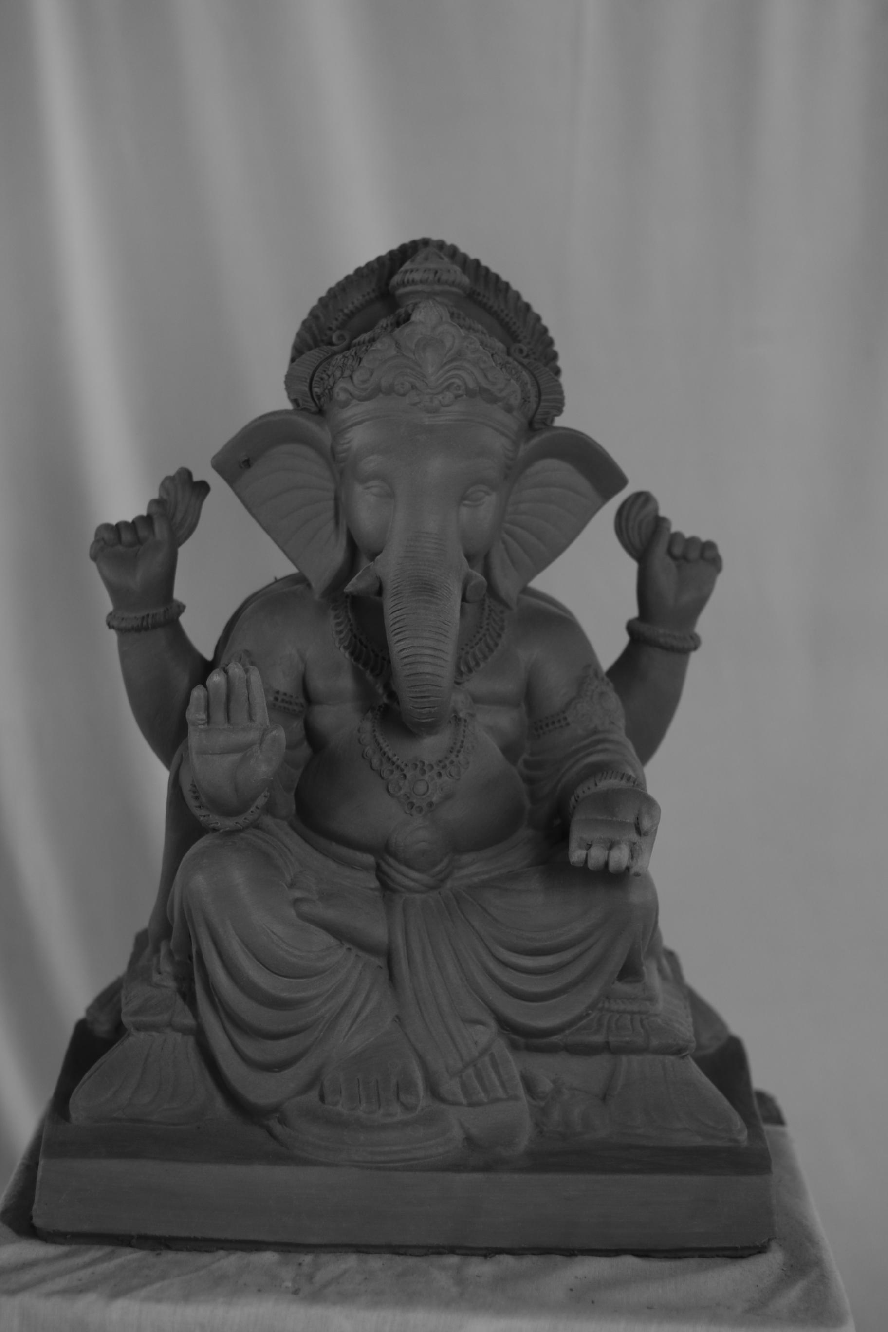 Philips Ganpati | Eco Friendly Shadu Mati Ganpati | 18 Inches Height | MSKK-0021-SHA-18-PHILI-PSKK-DNOA-VXX